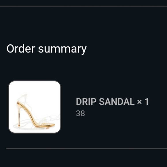 Gold Drip Sandal Heels. Jessica Rich - Picture 1 of 1